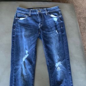 American Eagle extreme flex navy blue jeans